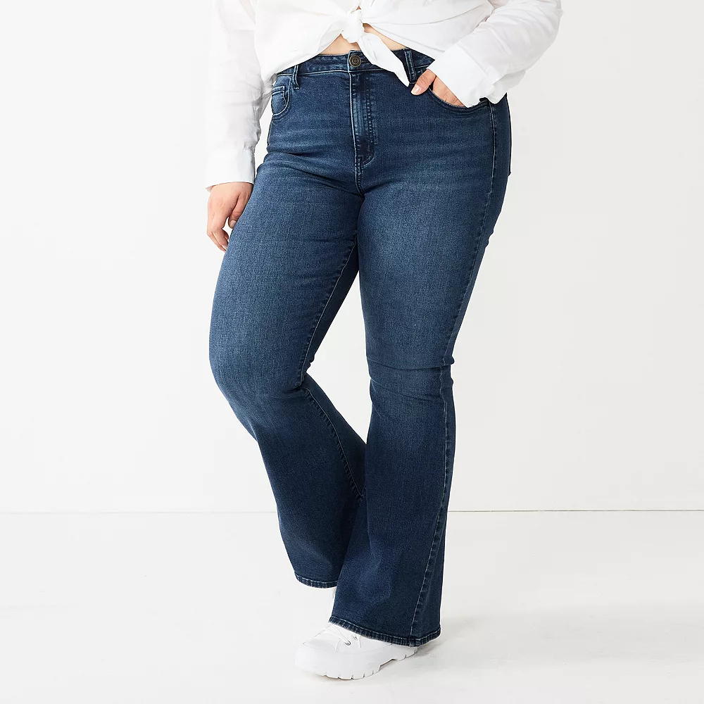 Juniors' Plus Size SO® High-Rise Flare Jeans 2 Juniors' Plus Size SO® High-Rise Flare Jeans - Image 2