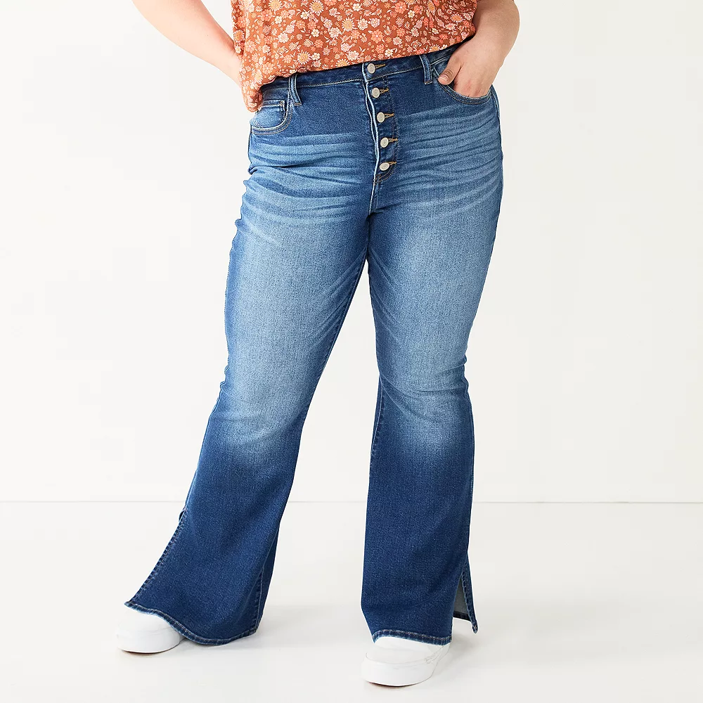 Juniors' Plus Size SO® High-Rise Flare Jeans 8 Juniors' Plus Size SO® High-Rise Flare Jeans - Image 8