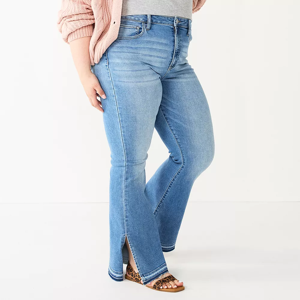 Juniors' Plus Size SO® High-Rise Flare Jeans 1 Juniors' Plus Size SO® High-Rise Flare Jeans
