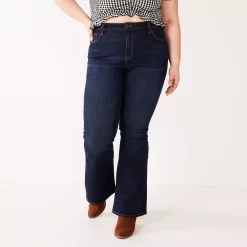 Juniors' Plus Size SO® High-Rise Flare Jeans 13 Juniors' Plus Size SO® High-Rise Flare Jeans -Kohl's store 5568305 Rinse
