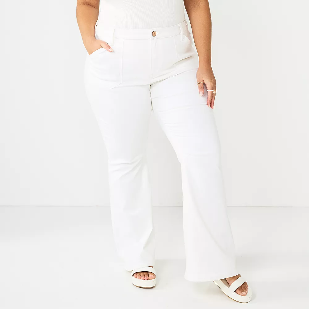 Juniors' Plus Size SO® High-Rise Flare Jeans 6 Juniors' Plus Size SO® High-Rise Flare Jeans - Image 6
