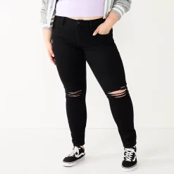 Juniors' Plus Size SO® High-Rise Skinny Jeans