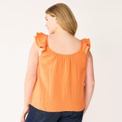 Plus Size Sonoma Goods For Life® Ruffle Tank Top -Kohl's store 5578985 ALT