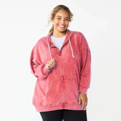 Juniors' Plus Size SO® Solid Oversized Zip-Up Hoodie 15 Juniors' Plus Size SO® Solid Oversized Zip-Up Hoodie -Kohl's store 5580013 Cherries