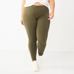 Juniors' Plus Size SO® Solid High-Rise Leggings