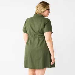 Plus Size Croft & Barrow® Belted Utility Dress -Kohl's store 5580384 ALT