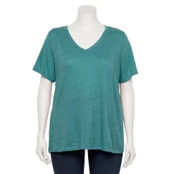 Petite Plus Size Sonoma Goods For Life® Everyday V-Neck Tee -Kohl's store 5581510 Nightly Blue