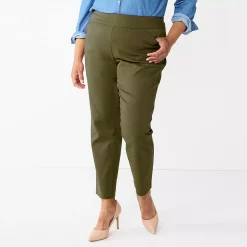 Plus Size Women's Croft & Barrow® Effortless Stretch Pull-On Straight Pants 13 Plus Size Women's Croft & Barrow® Effortless Stretch Pull-On Straight Pants -Kohl's store 5584510 Olive