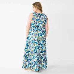 Plus Size Sonoma Goods For Life® Tiered Maxi Dress 9 Plus Size Sonoma Goods For Life® Tiered Maxi Dress -Kohl's store 5584786 ALT