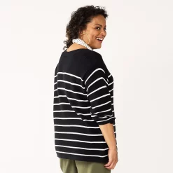 Plus Size Croft & Barrow® Boatneck Pullover Sweater -Kohl's store 5587961 ALT
