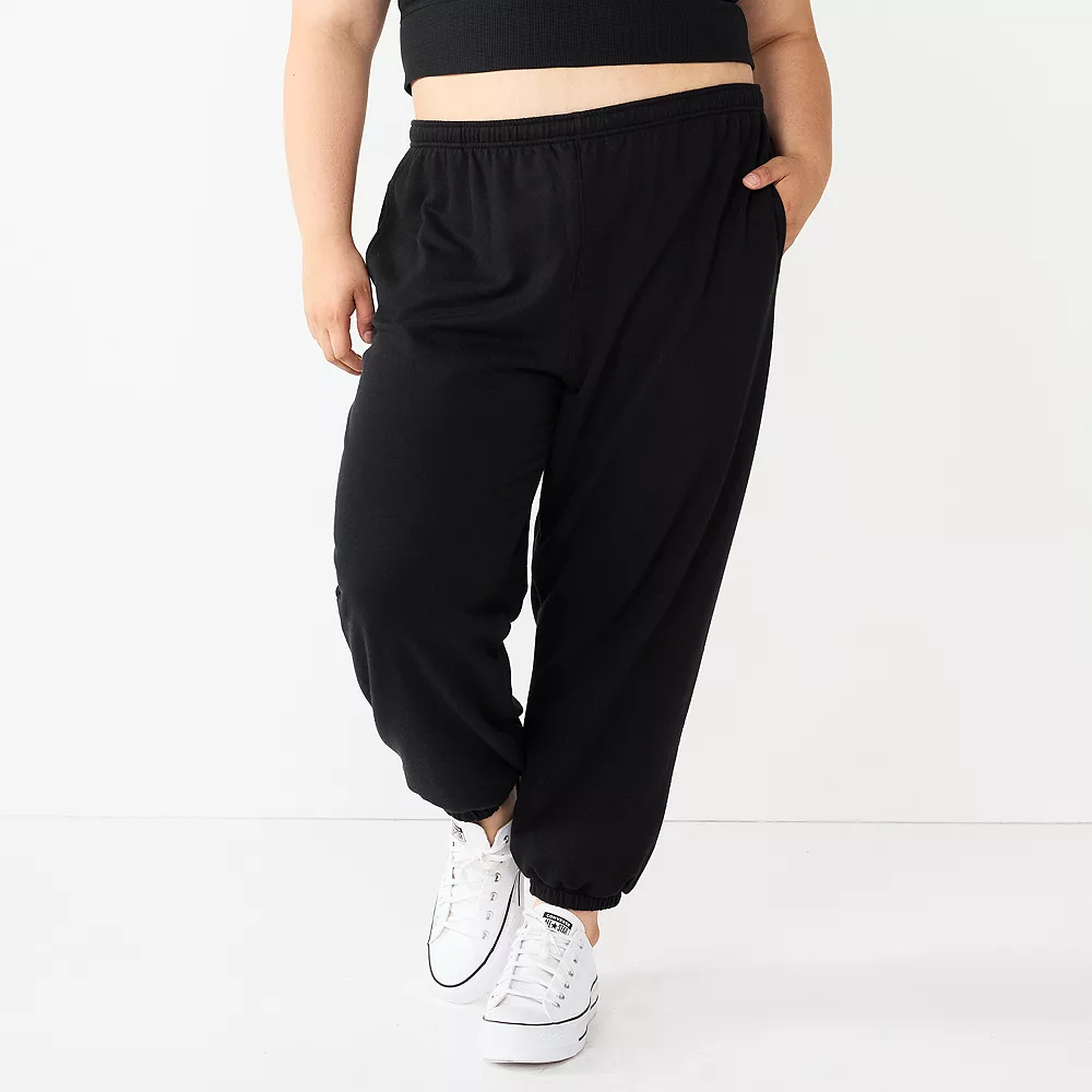 Juniors' Plus Size SO® Oversized High-Rise Boyfriend Joggers 1 Juniors' Plus Size SO® Oversized High-Rise Boyfriend Joggers