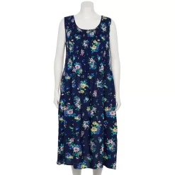 Plus Size Croft & Barrow® Smocked Swing Midi Dress