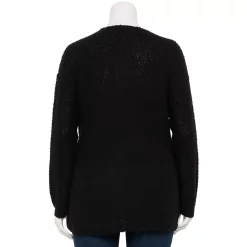 Plus Size Napa Valley V-Neck Popcorn Stitch Sweater -Kohl's store 5623412 ALT