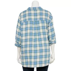 Juniors' SO® Plus Button Down Flannel 9 Juniors' SO® Plus Button Down Flannel -Kohl's store 5646543 ALT