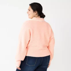 Juniors' Plus Size SO® Polo Pullover Sweater -Kohl's store 5653768 ALT