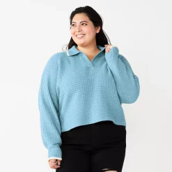 Juniors' Plus Size SO® Polo Pullover Sweater -Kohl's store 5653768 Ultimate Gray