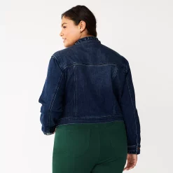 Plus Size DRAPER JAMES RSVP™ Ruffle Trim Denim Jacket 7 Plus Size DRAPER JAMES RSVP™ Ruffle Trim Denim Jacket -Kohl's store 5714426 ALT