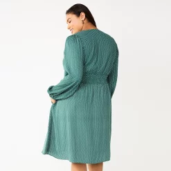 Plus Size DRAPER JAMES RSVP™ Long Sleeve Cinched Waist Dress 5 Plus Size DRAPER JAMES RSVP™ Long Sleeve Cinched Waist Dress -Kohl's store 5714854 ALT