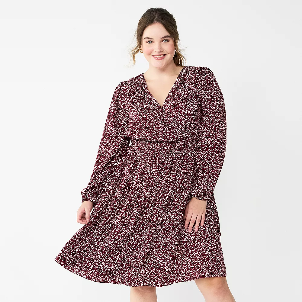 Plus Size DRAPER JAMES RSVP™ Long Sleeve Cinched Waist Dress 2 Plus Size DRAPER JAMES RSVP™ Long Sleeve Cinched Waist Dress - Image 2