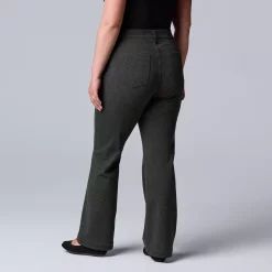 Plus Size Simply Vera Vera Wang High-Rise Ponte Bootcut -Kohl's store 5716885 ALT