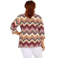 Plus Size Alfred Dunner Classics Chevron Puff Print Top 8 Plus Size Alfred Dunner Classics Chevron Puff Print Top -Kohl's store 5722146 ALT