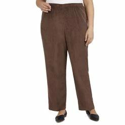 Plus Size Alfred Dunner Classics Pull-On Straight-Leg Pants -Kohl's store 5722155 Brown