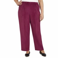 Plus Size Alfred Dunner Classics Pull-On Straight-Leg Pants -Kohl's store 5722155 Claret