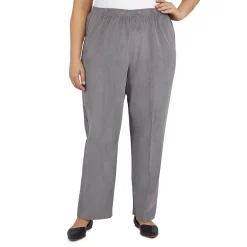 Plus Size Alfred Dunner Classics Pull-On Straight-Leg Pants -Kohl's store 5722155 Grey