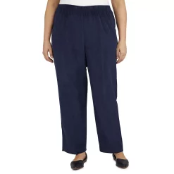 Plus Size Alfred Dunner Classics Pull-On Straight-Leg Pants -Kohl's store 5722155 Navy
