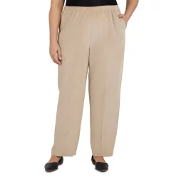 Plus Size Alfred Dunner Classics Pull-On Straight-Leg Pants -Kohl's store 5722155 Tan