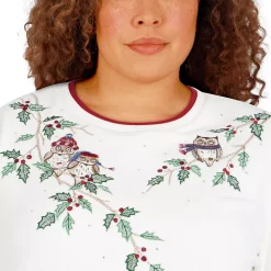 Plus Size Alfred Dunner Classics Happy Owls Pullover -Kohl's store 5722179 ALT4