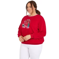 Plus Size Alfred Dunner Classics Festive Center Door Pullover -Kohl's store 5722180 ALT2