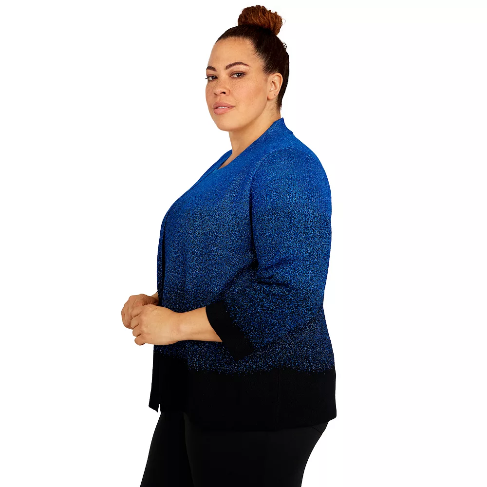 Plus Size Alfred Dunner Classics Ombre Shimmer Sweater 7 Plus Size Alfred Dunner Classics Ombre Shimmer Sweater - Image 7