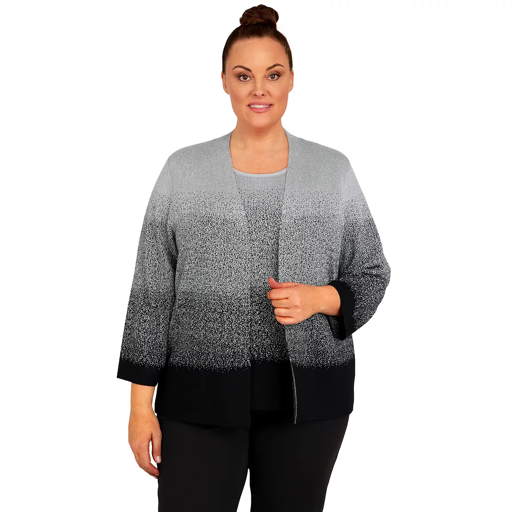 Plus Size Alfred Dunner Classics Ombre Shimmer Sweater 4 Plus Size Alfred Dunner Classics Ombre Shimmer Sweater - Image 4