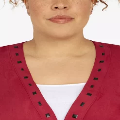 Plus Size Alfred Dunner Empire State Faux-Suede Sleeve Jacket 9 Plus Size Alfred Dunner Empire State Faux-Suede Sleeve Jacket -Kohl's store 5760444 ALT4