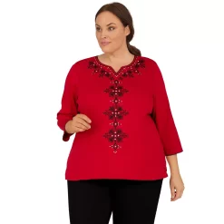Plus Size Alfred Dunner Empire State Solid Top