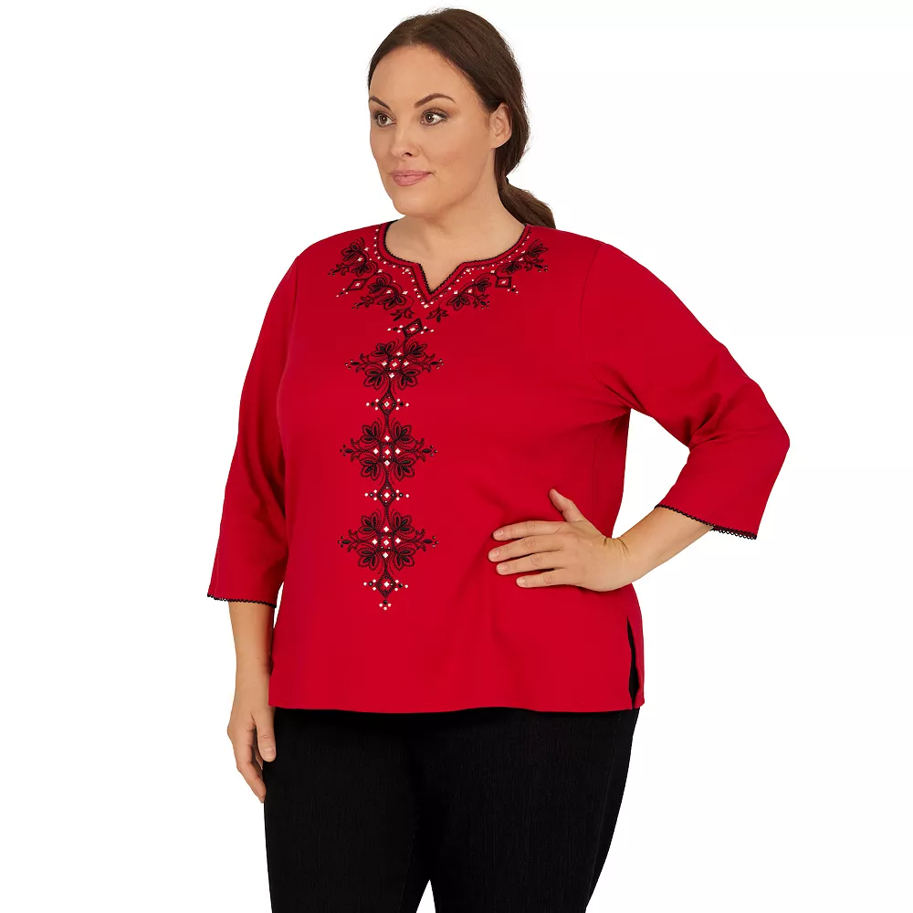 Plus Size Alfred Dunner Empire State Solid Top 3 Plus Size Alfred Dunner Empire State Solid Top - Image 3