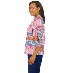 Plus Size Alfred Dunner Sloane Street Medallion Patchwork Print Top -Kohl's store 5810736 ALT2