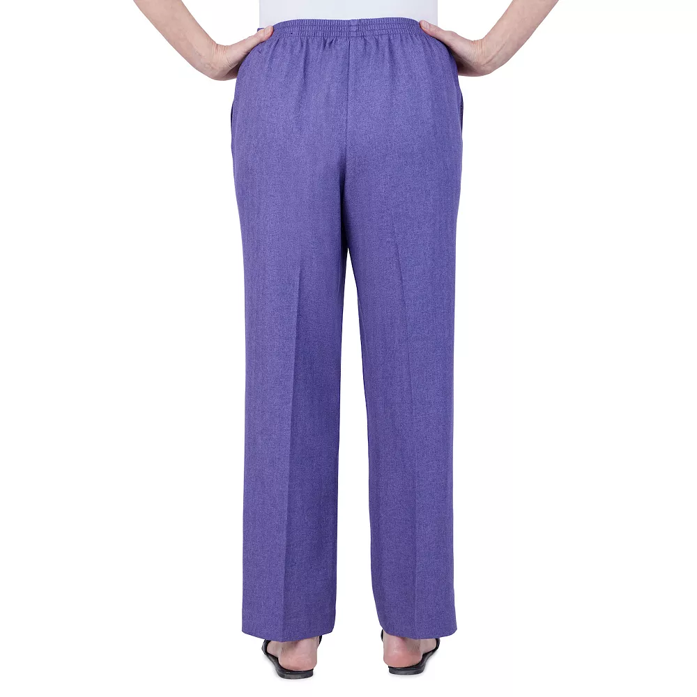 Women's Alfred Dunner Pull-On Herringbone Straight-Leg Pants 3 Women's Alfred Dunner Pull-On Herringbone Straight-Leg Pants - Image 3