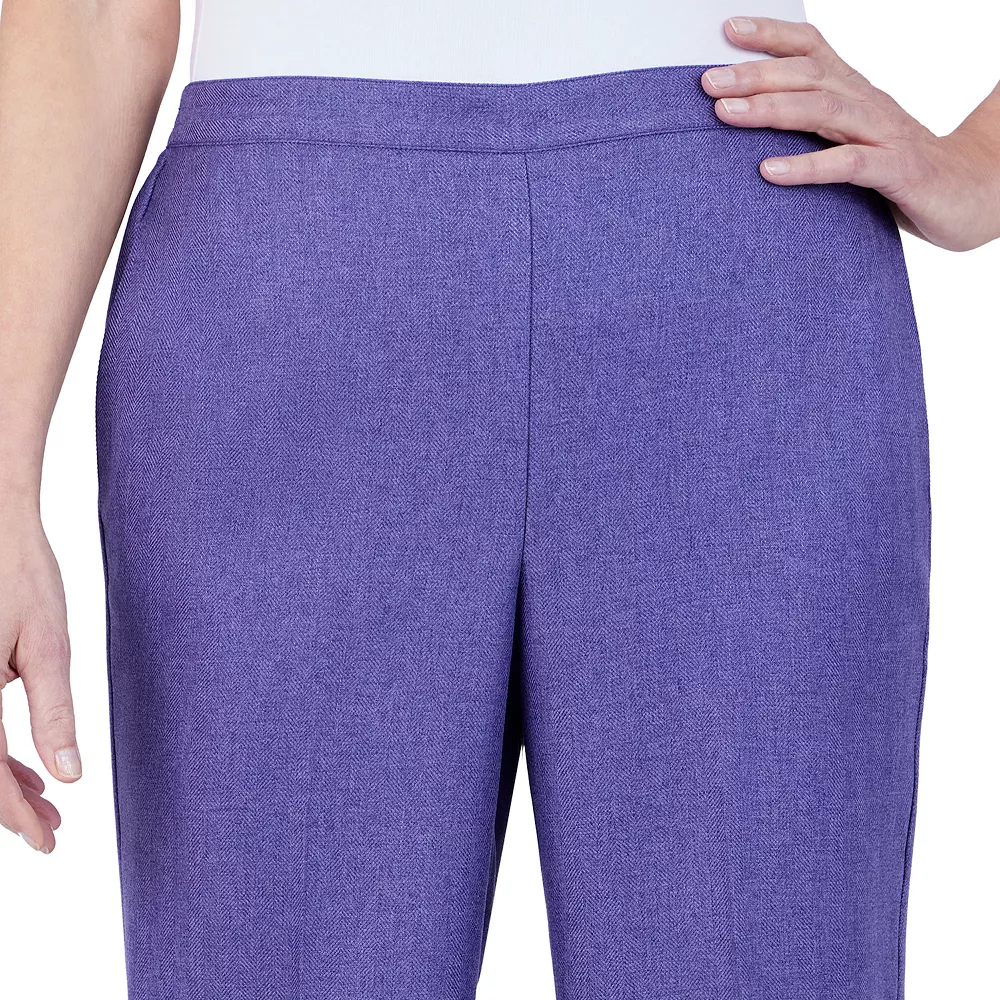 Women's Alfred Dunner Pull-On Herringbone Straight-Leg Pants 6 Women's Alfred Dunner Pull-On Herringbone Straight-Leg Pants - Image 6