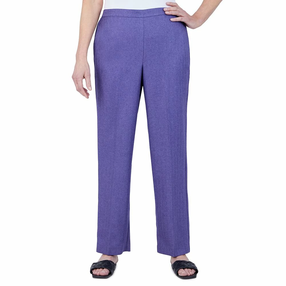 Women's Alfred Dunner Pull-On Herringbone Straight-Leg Pants 2 Women's Alfred Dunner Pull-On Herringbone Straight-Leg Pants - Image 2