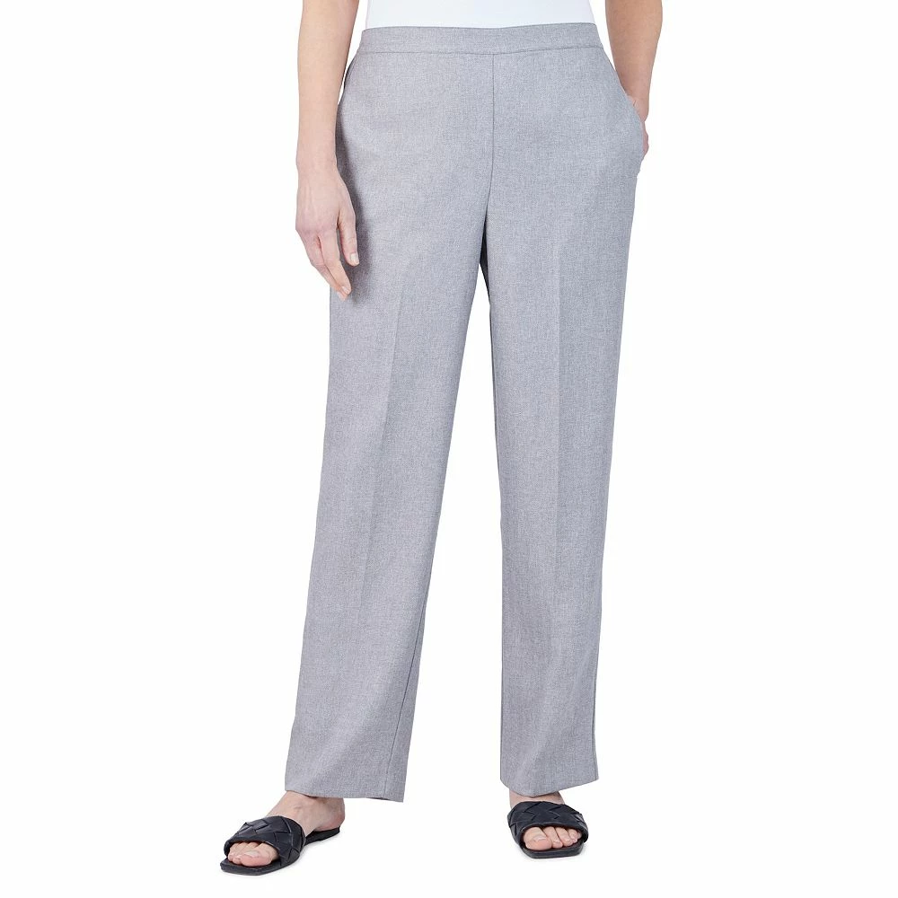 Women's Alfred Dunner Pull-On Herringbone Straight-Leg Pants 1 Women's Alfred Dunner Pull-On Herringbone Straight-Leg Pants