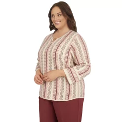 Plus Size Alfred Dunner Sorrento Vertical Texture Sweater -Kohl's store 5847824 ALT2