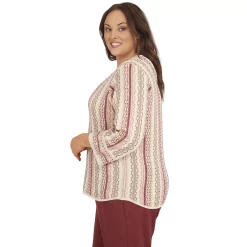 Plus Size Alfred Dunner Sorrento Vertical Texture Sweater -Kohl's store 5847824 ALT3