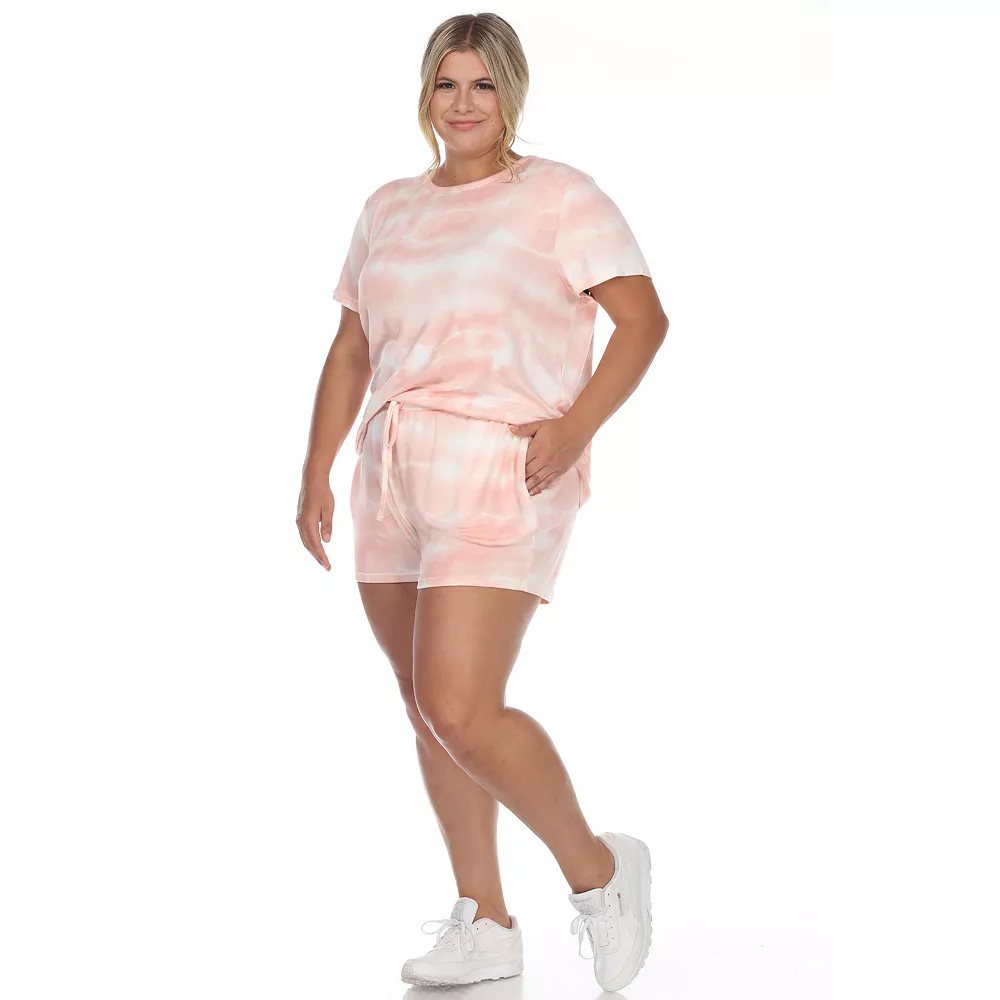 Plus Size White Mark 2-Piece Tee & Shorts Lounge Set 6 Plus Size White Mark 2-Piece Tee & Shorts Lounge Set - Image 6