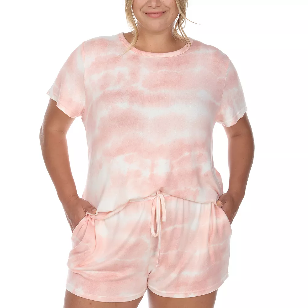Plus Size White Mark 2-Piece Tee & Shorts Lounge Set 7 Plus Size White Mark 2-Piece Tee & Shorts Lounge Set - Image 7