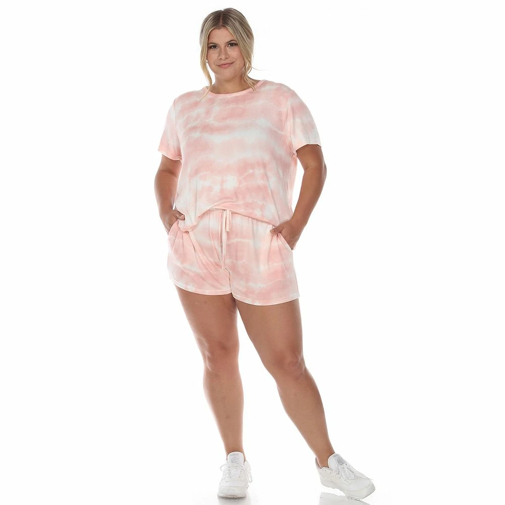 Plus Size White Mark 2-Piece Tee & Shorts Lounge Set 8 Plus Size White Mark 2-Piece Tee & Shorts Lounge Set - Image 8