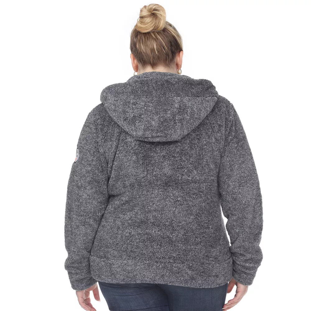 Plus Size White Mark Sherpa Hoodie 7 Plus Size White Mark Sherpa Hoodie - Image 7