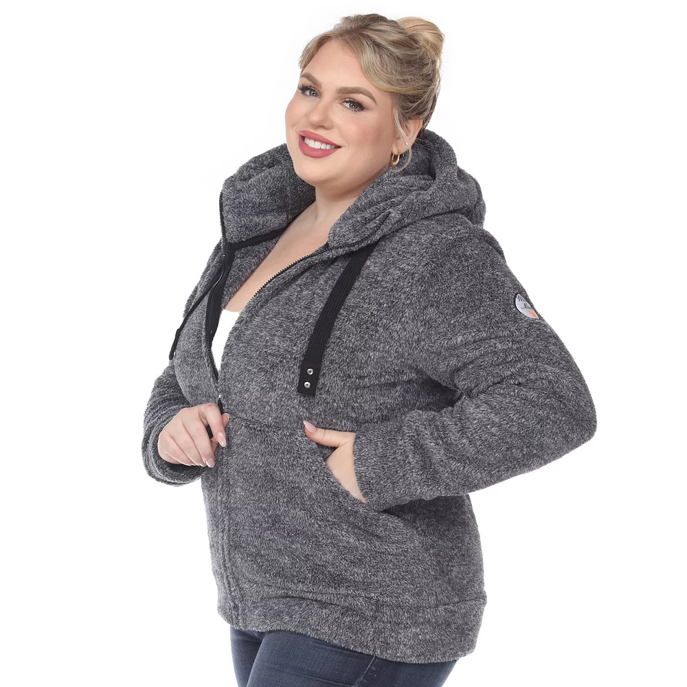 Plus Size White Mark Sherpa Hoodie 8 Plus Size White Mark Sherpa Hoodie - Image 8