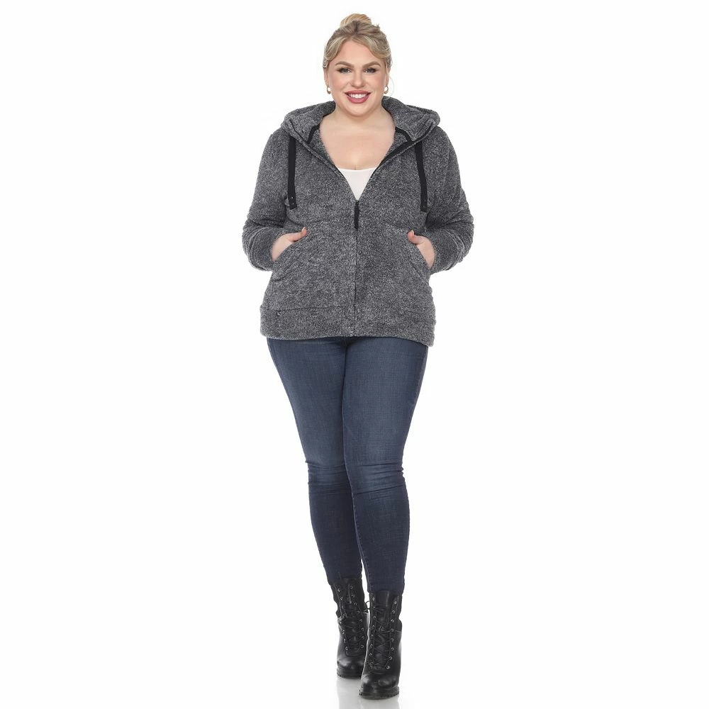 Plus Size White Mark Sherpa Hoodie 10 Plus Size White Mark Sherpa Hoodie - Image 10